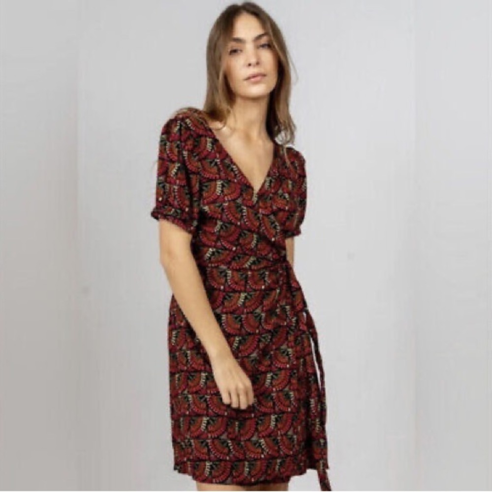 Silk & Salt Claudette Mini Wrap Dress